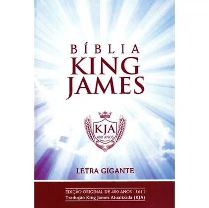 Biblia King James Atualizada KJA - Letra Gigante - Capa Brochura Céu