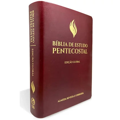 Biblia de Estudo Pentecostal - Ediçao Global - ARC - Letra Grande - Capa Luxo Vinho